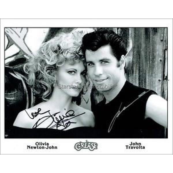 Grease *John Travolta &amp; Olivia Newton John* Hand Signed Autographed 10x8 Photo #1 image