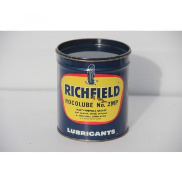 Richfield RocoLube grease metal oil can vtg petroleum gas collectible auto #3 image