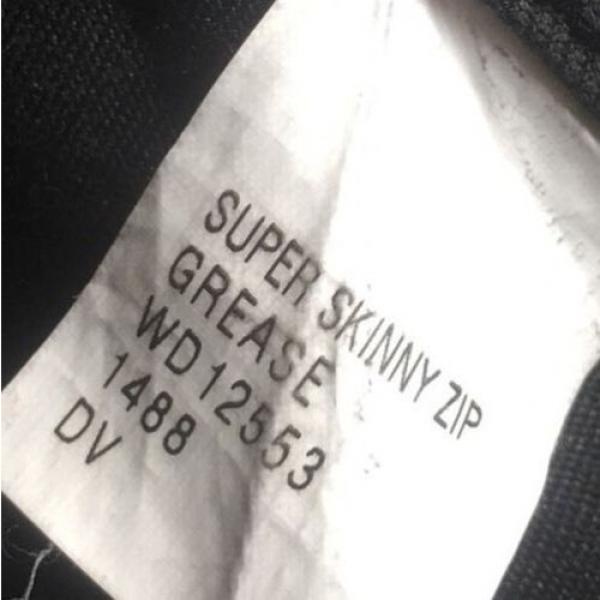 KSUBI : Super Skinny Zip Grease : Women&#039;s Designer Black Stretch Jeans : W27 L32 #5 image