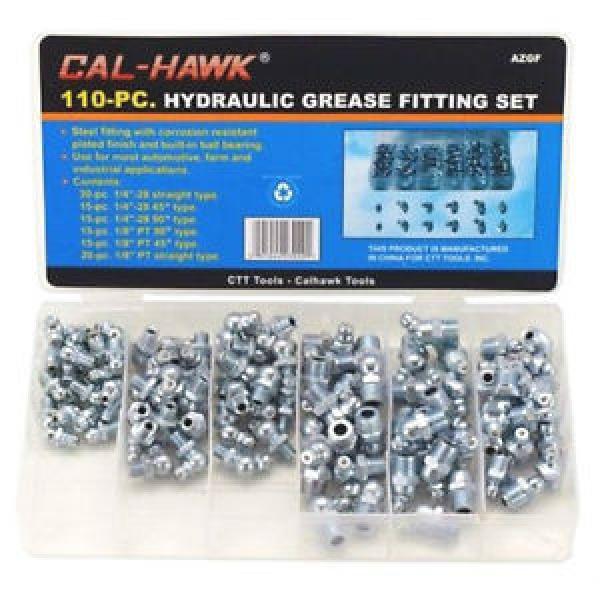 110 PC Hydraulic Grease Fitting Set Zerk SAE 1/4&#034; 1/8&#034; Straight 45 &amp; 90 Degree #1 image