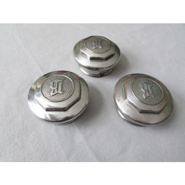 BUICK, 1930s, BRASS, CHROME OR NICKLE PLATED, GREASE CAPS. 3 IN NICE CONDITION. #2 image