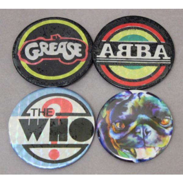 1980s Rock Fan Badges The Who Grease ABBA Retro Music ALL ORIGINAL #1 image