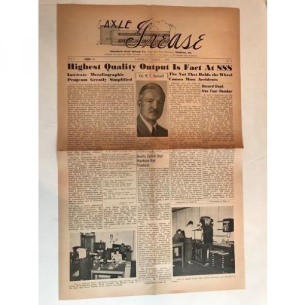 Standard Steel Spring Company 1945 Axle Grease Newspaper Madison Illinois #2 image