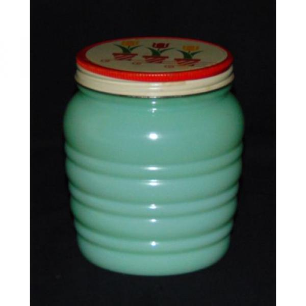 Fire King JADEITE *5 1/4&#034; GREASE JAR w/ TULIP LID* #2 image