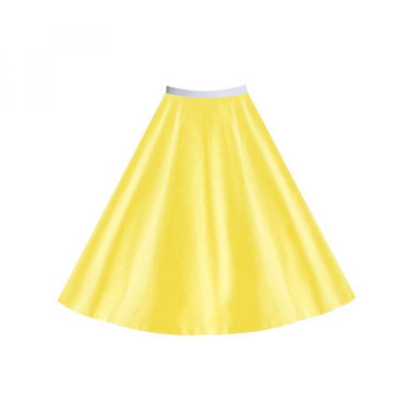 Girls Child Plain 1950s Costume Circle Skirt Rock and Roll GREASE SANDY SKIRT #2 image