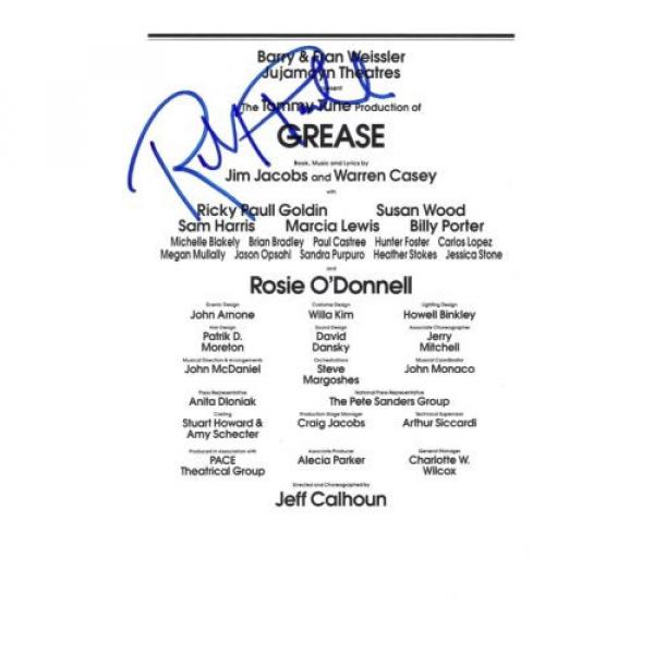 Rosie O&#039;Donnell (Signed) &#034;GREASE&#034; Sam Harris / Marcia Lewis 1994 Tryout Playbill #2 image