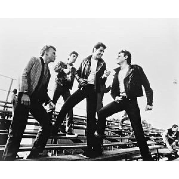 John Travolta Jeff Conaway Grease Bb&amp;W 8X10 Photograph #1 image