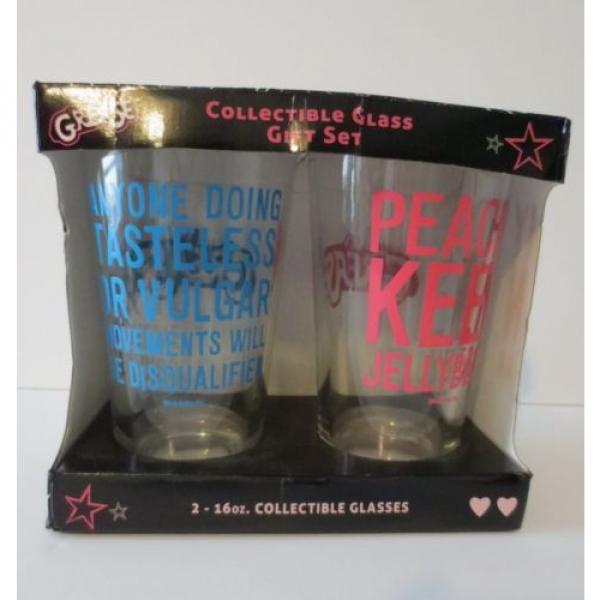 Fabulous  in Box Set of Two GREASE - The Pink Ladies 16oz Collectible Glasses #2 image