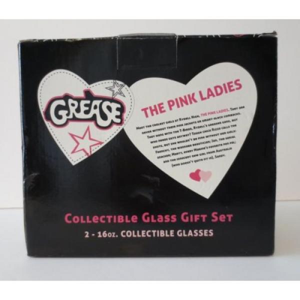 Fabulous  in Box Set of Two GREASE - The Pink Ladies 16oz Collectible Glasses #4 image