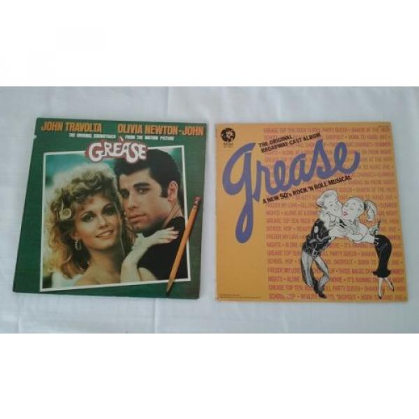 3 LP Lot GREASE - MOVIE SOUNDTRACK -Original Broadway Cast Record #1 image