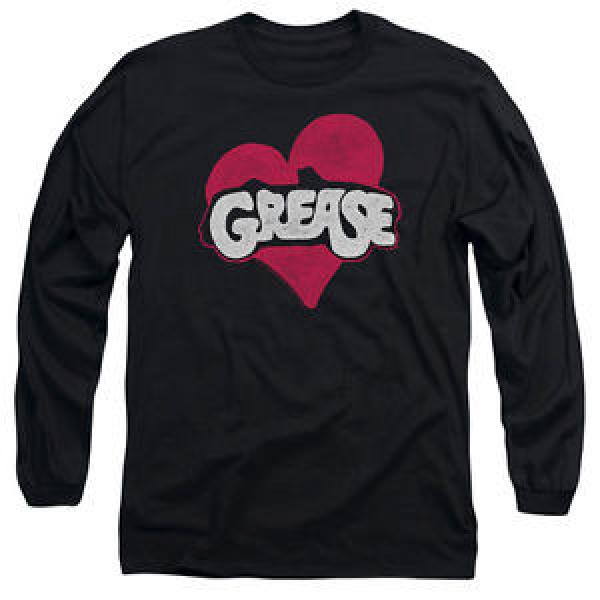 Grease Heart Mens Long Sleeve Shirt BLACK #1 image